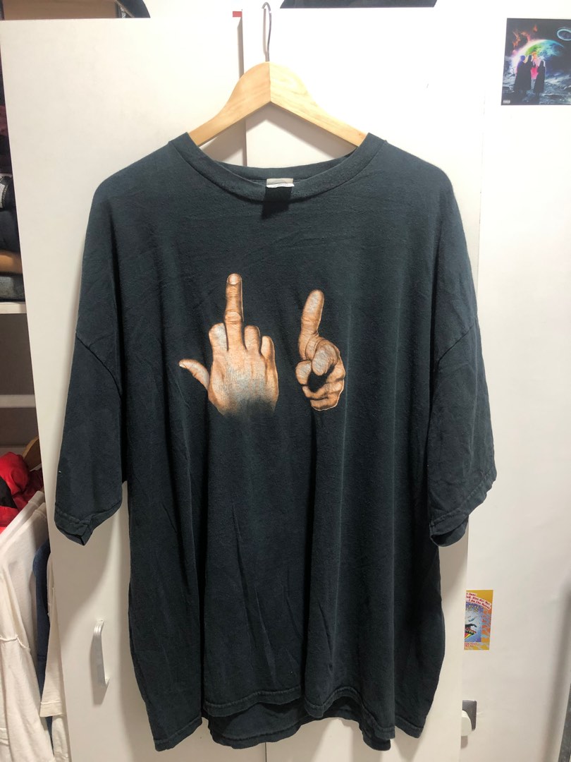 指差し　ハンドサイン Tシャツ　デザイン　asap rockey fuck総丈75cm