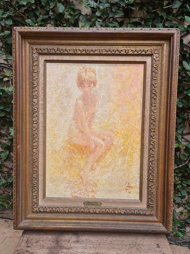 Vintage Luis Fabian painting (Category: Art & Prints) located in Makati City. Submitted by harvesting_game (Listing ID 1226565009, Image 1). Description: This 1969 nude by Luis Fabian is an oil on canvass painting is a series from his Nude series. This was taken from the estate of a relative in New York city. Sized at 21 in. x 27 in. No Provenance or COA exists except to say that it used to hang in her NYC apartment as early as the late 1980's. T
