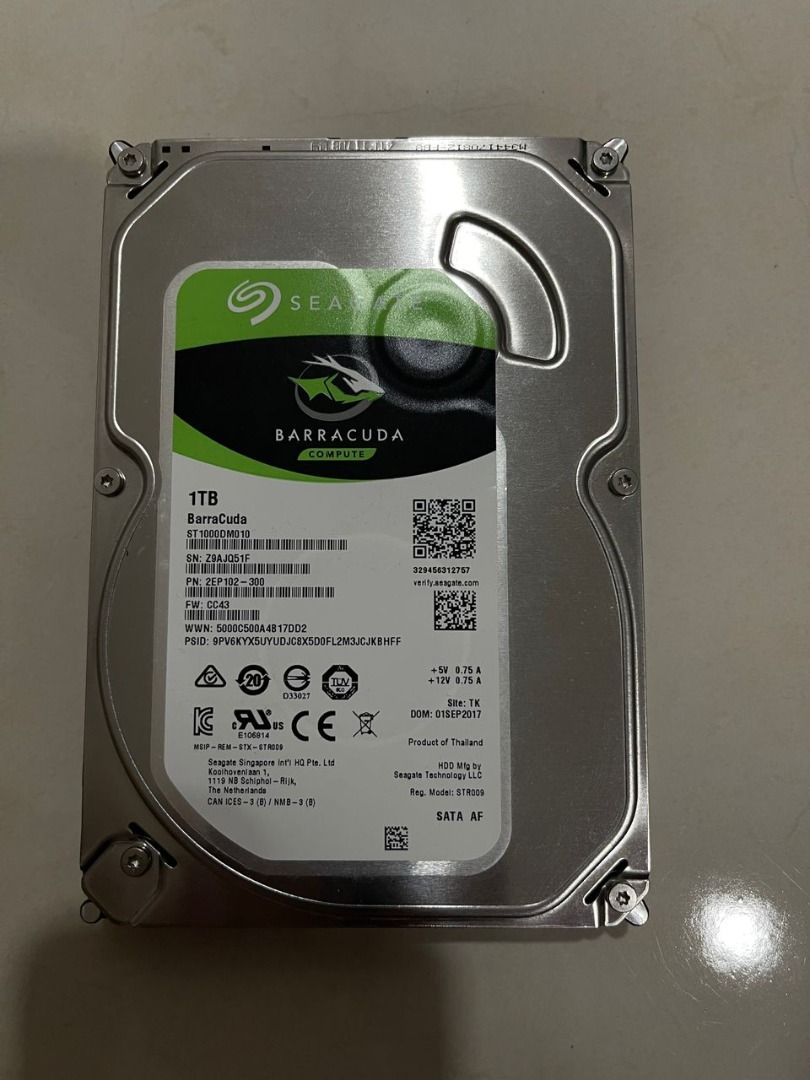 WD BarraCuda 1TB HDD, Computers & Tech, Parts & Accessories, Hard Disks ...