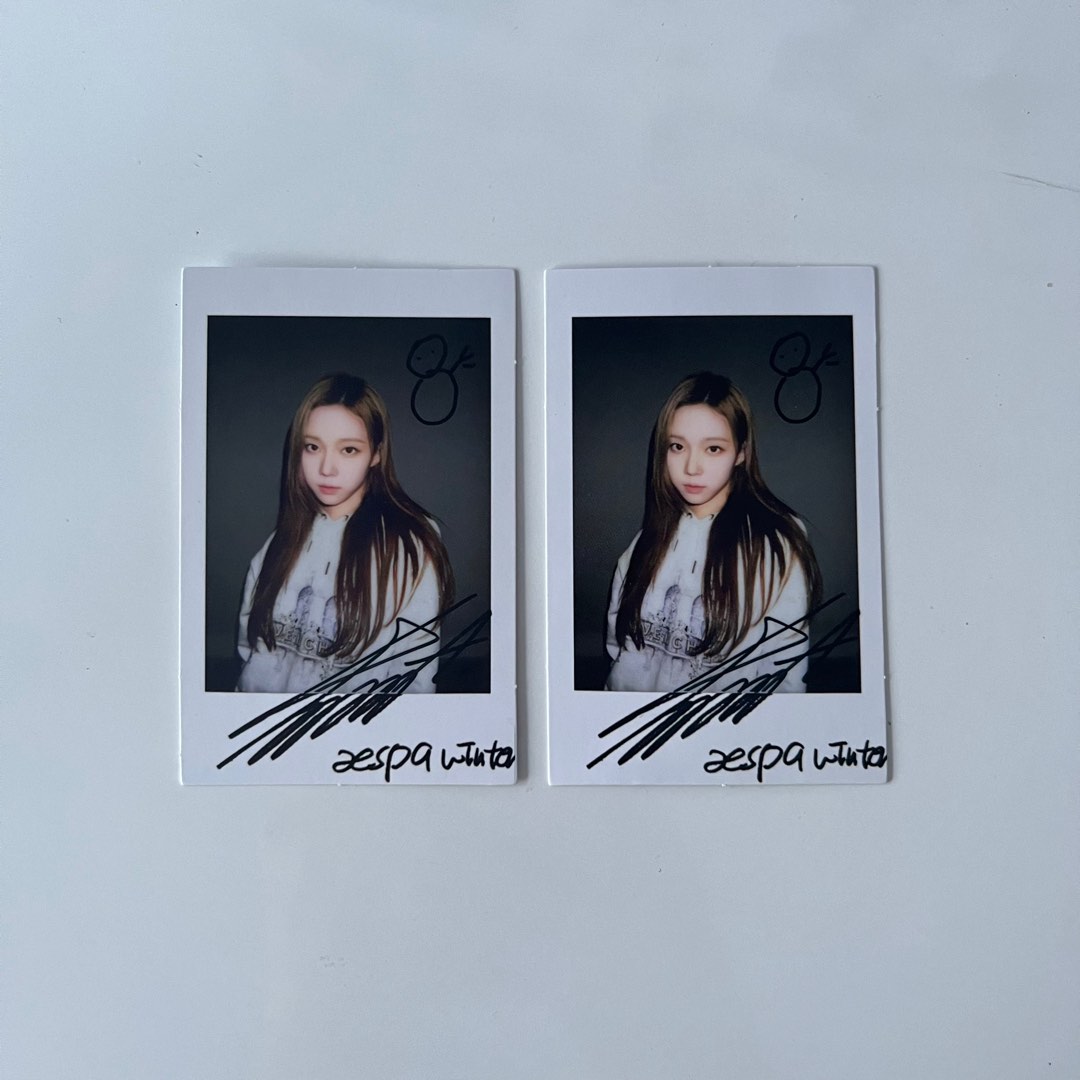 wts aespa girls yzy r2 winter printed polaroid, Toys