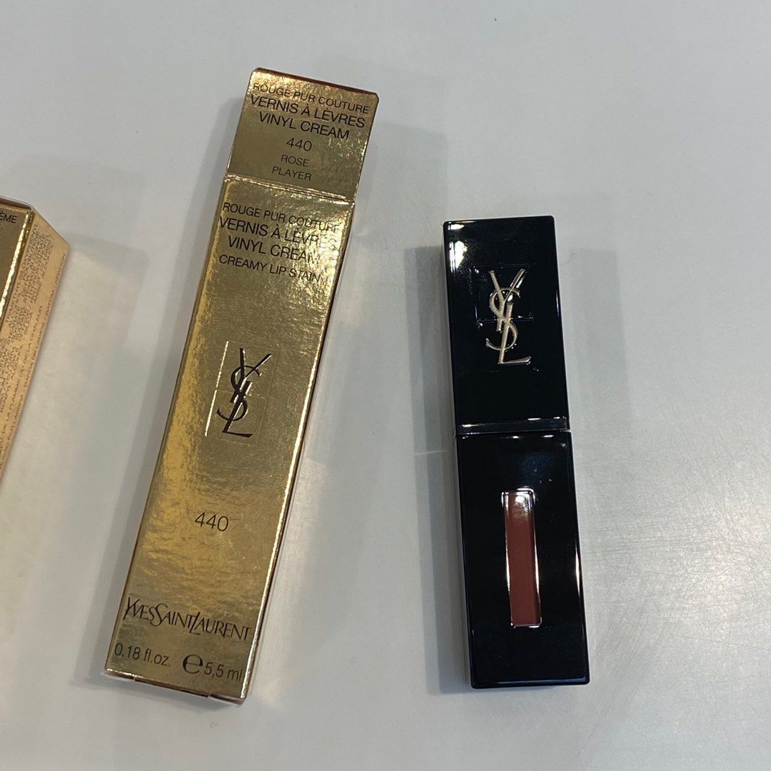 YSL Rouge Pur Couture Vinyl Cream Lip Stain ~ 440 Rose Player 