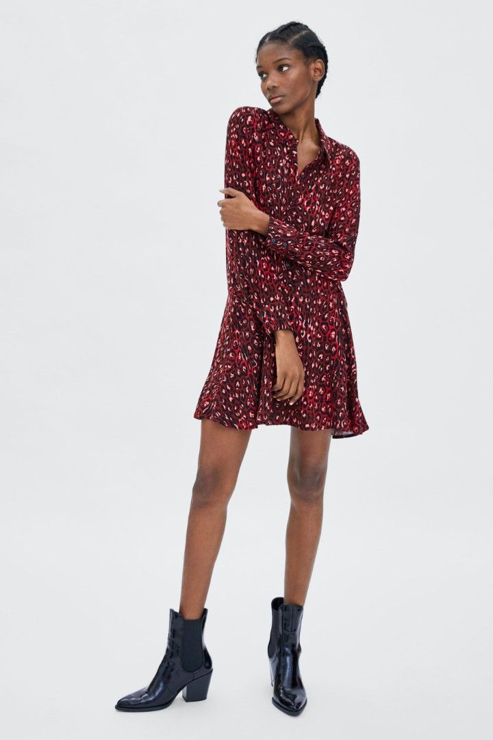 Zara's Red And Black Leopard-Print Dress Is The New 'It Dress