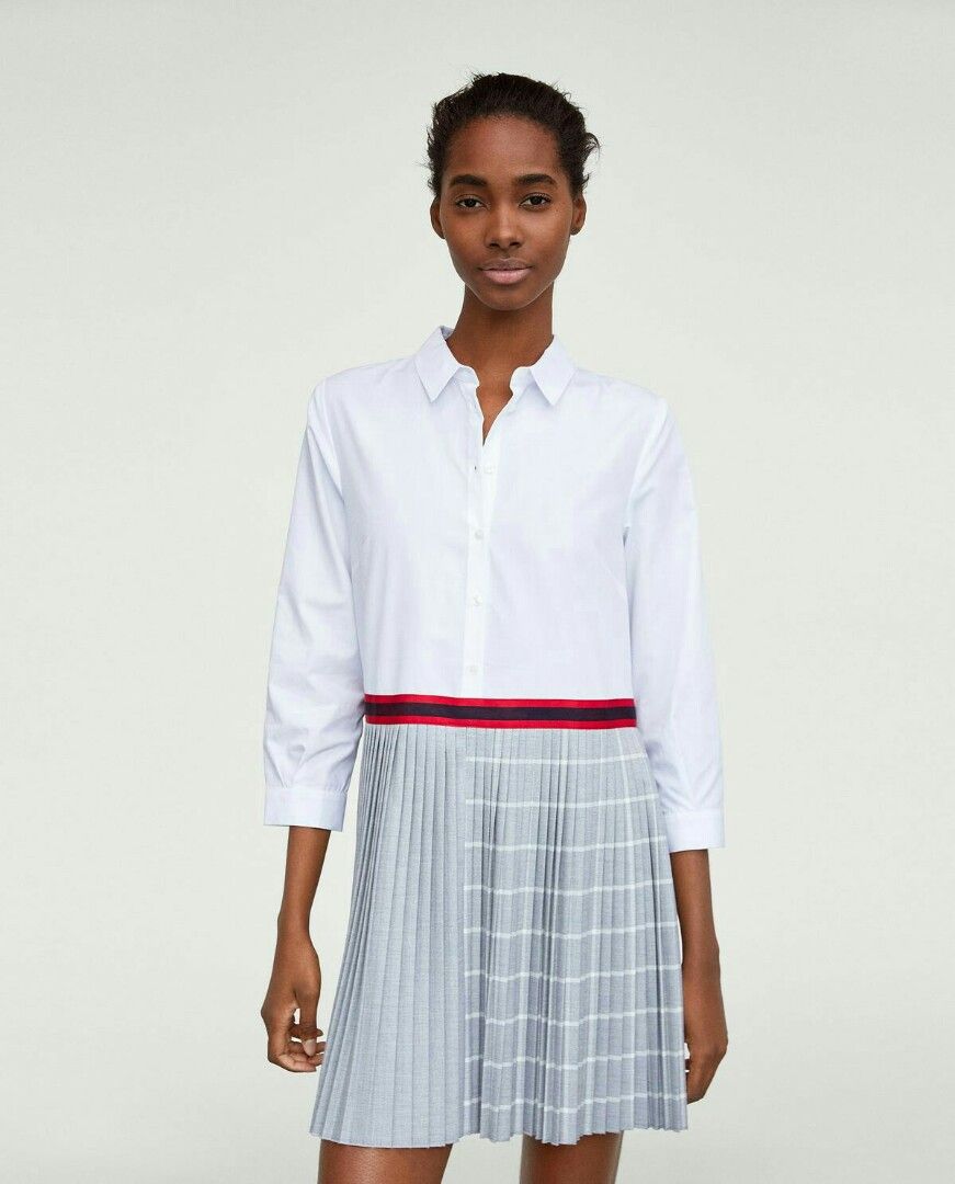 Dress with pleated skirt zara hot sale