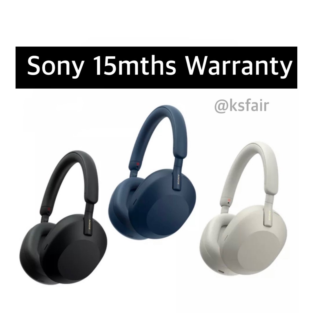INSTOCK] [15mths Sony Warranty] SONY WH-1000XM5 XM5 WH1000XM5 Black Navy  Midnight Blue Silver Local Set New BNIB Sealed New Release, Audio,  Headphones & Headsets on Carousell