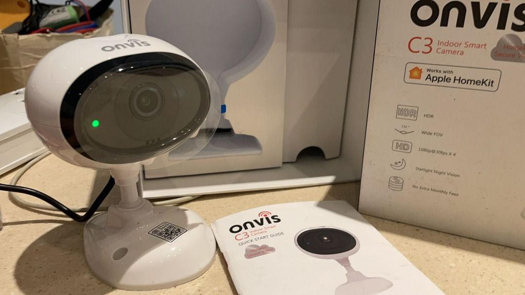 Onvis HomeKit Secure Video Camera with 1080P 30fps, Live Streaming, HDR,  Night Vision, No Monthly Fee
