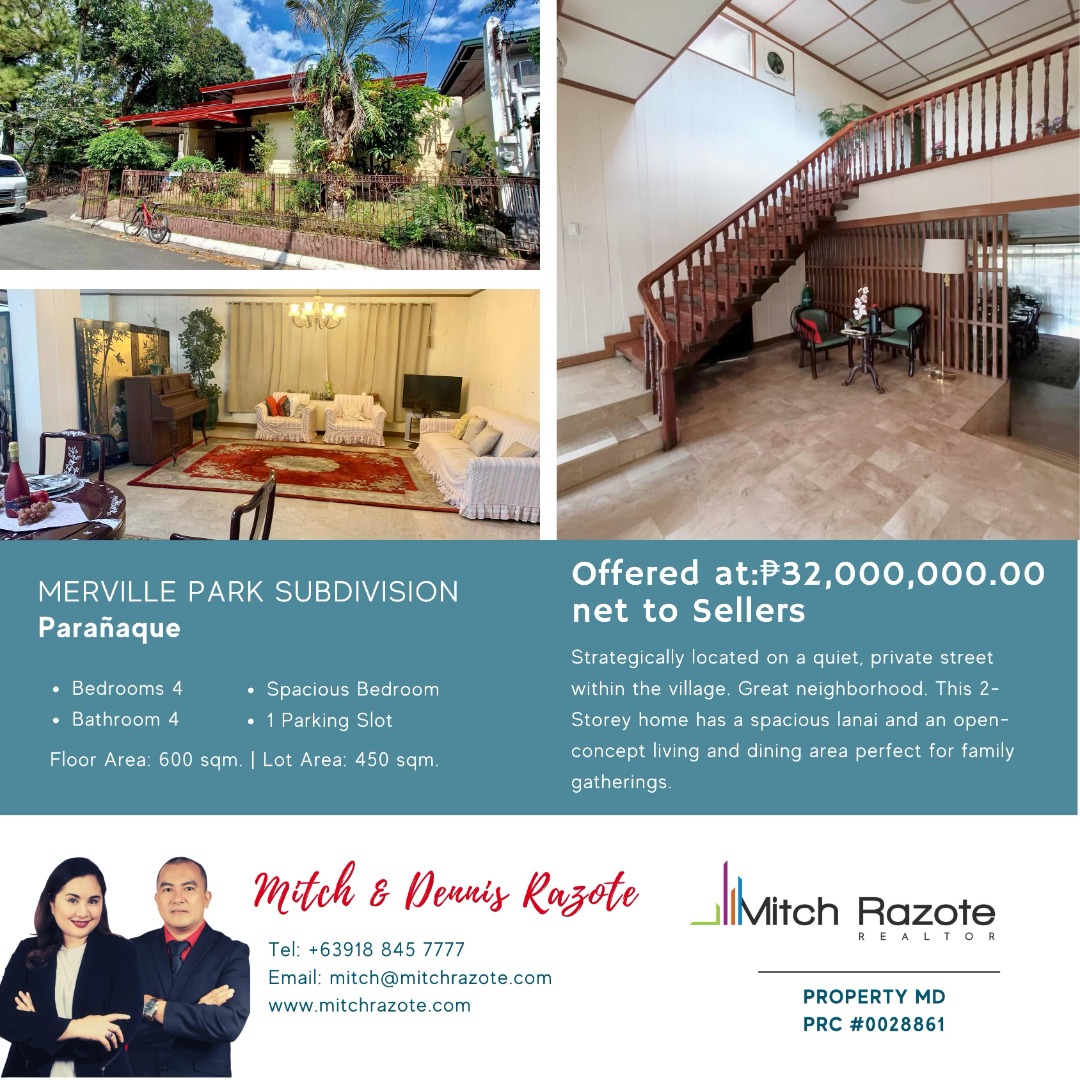 2 Storey 4 Bedroom House For Sale in Merville Park Subdivision