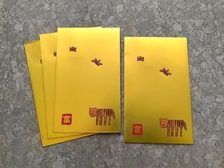 4pcs Moove Media 2022 tiger red packet / ang pow pao