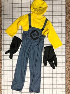 轉賣可愛逗趣小小兵造型服裝～含帽子跟手套～附實穿