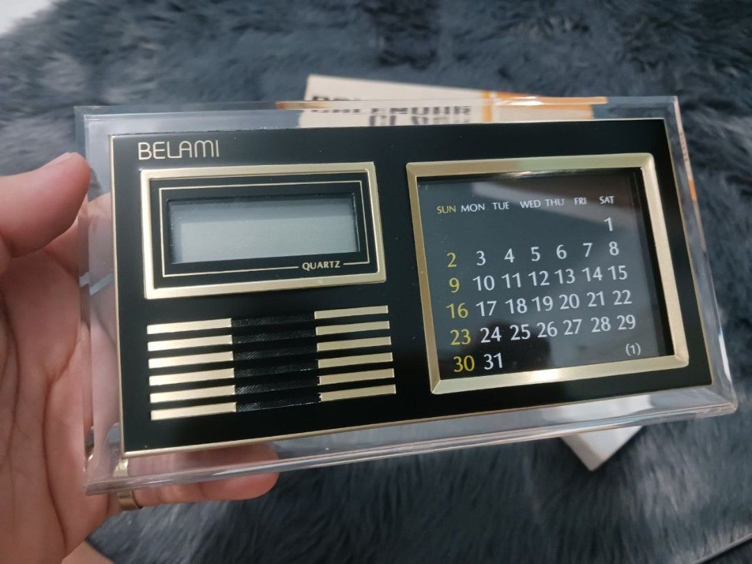 Affordable Brandnew Belami Calendar Desk Clock on Carousell