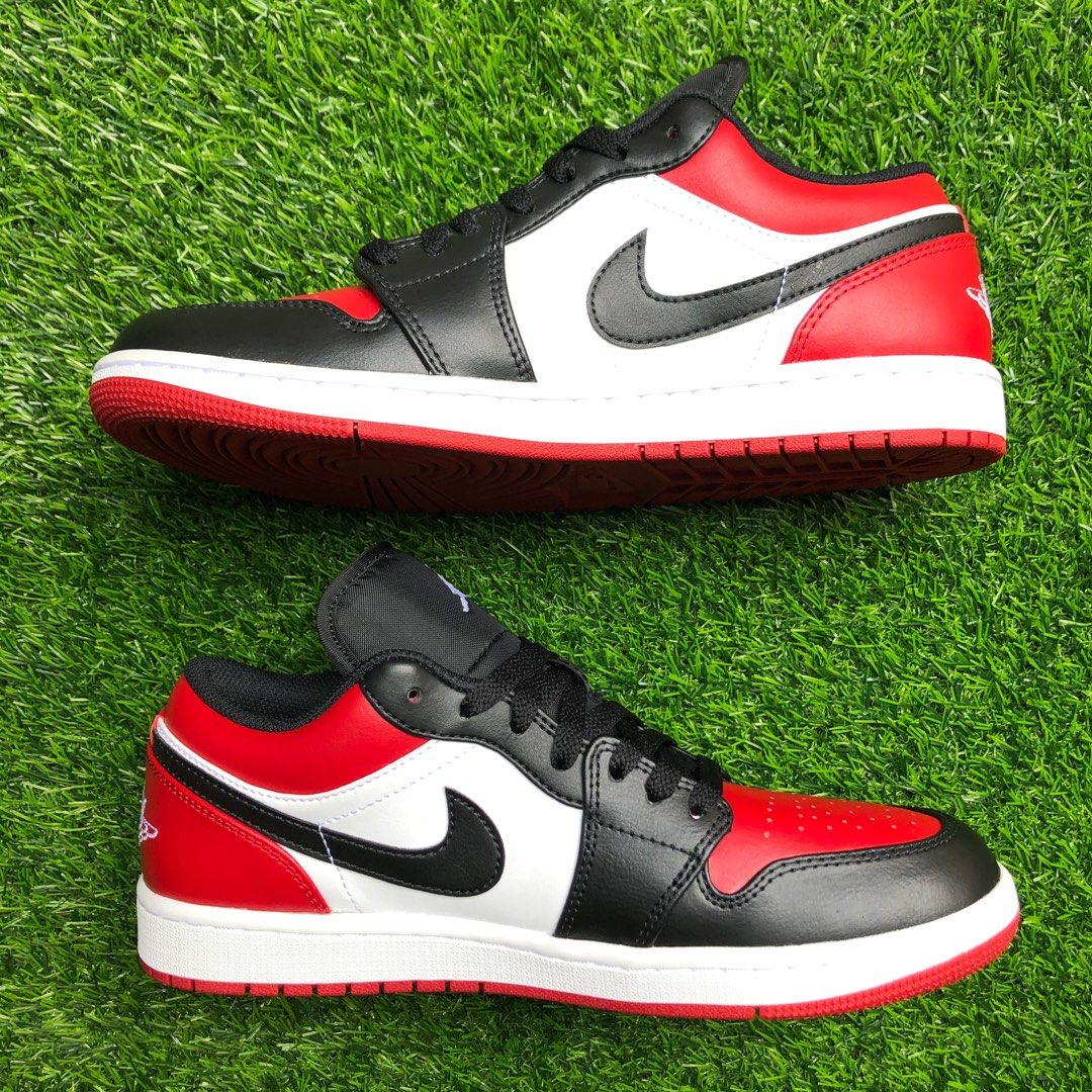Air Jordan 1 Low ‘Bred Toe’, Men's Fashion, Footwear, Sneakers on Carousell