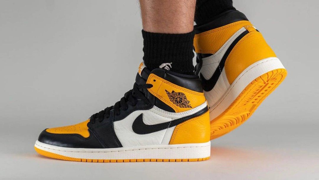 Air Jordan 1 Yellow Toe US 10.5 Men s Fashion Footwear Sneakers
