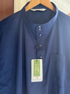 Alain Delon Floral Navy Blue Baju Kurung