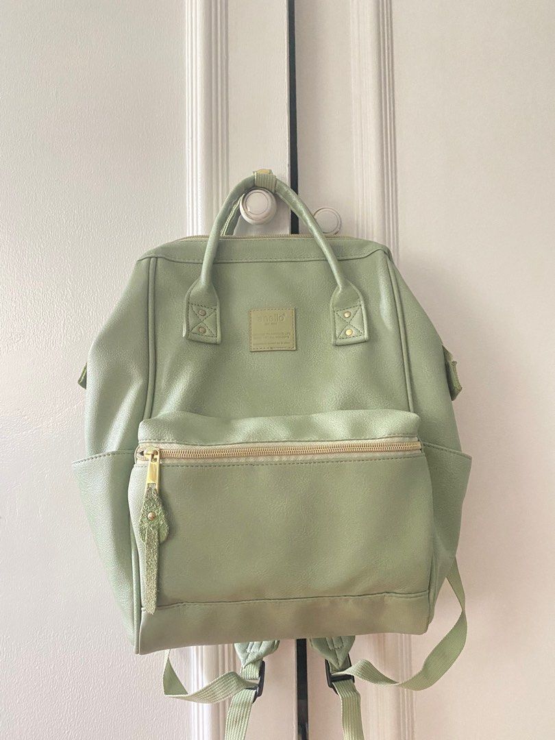 Anello Backpack Leather (mint green) on Carousell
