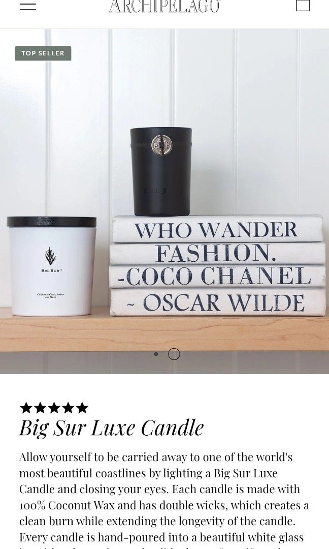 Archipelago Big Sur Luxe Candle, Furniture & Home Living, Home