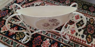 Artistic letter basket in a beautiful home setting.