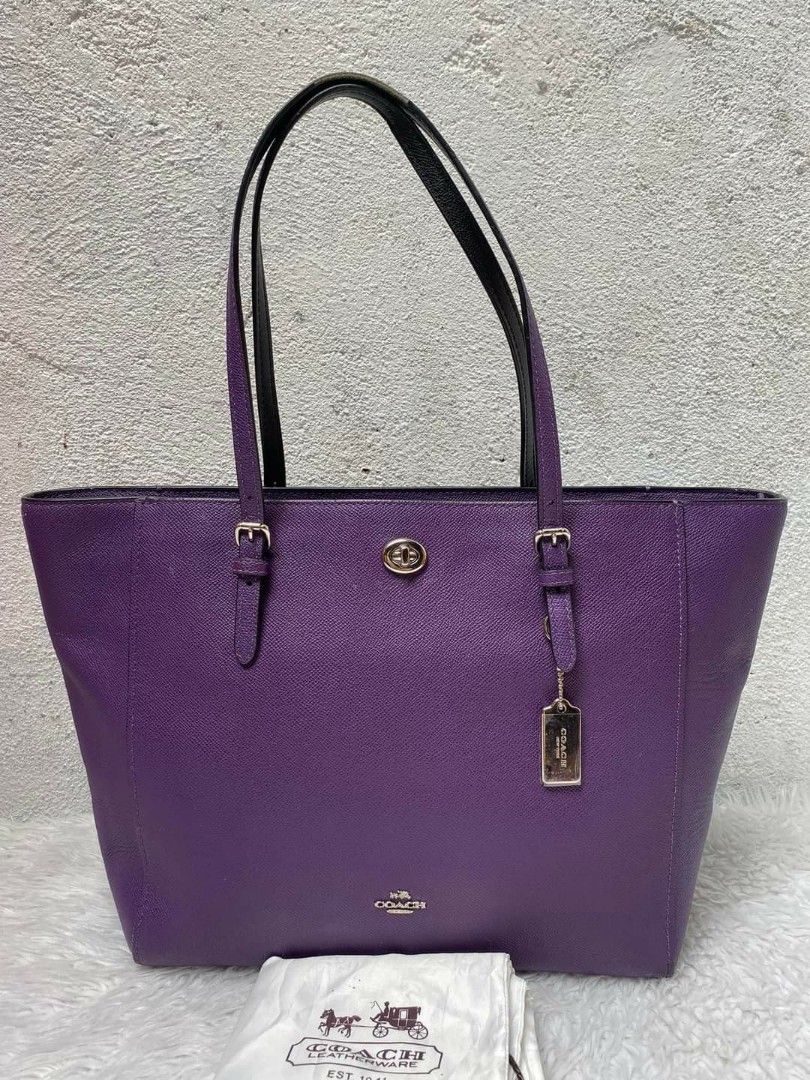 Coach crossgrain shop turnlock tote