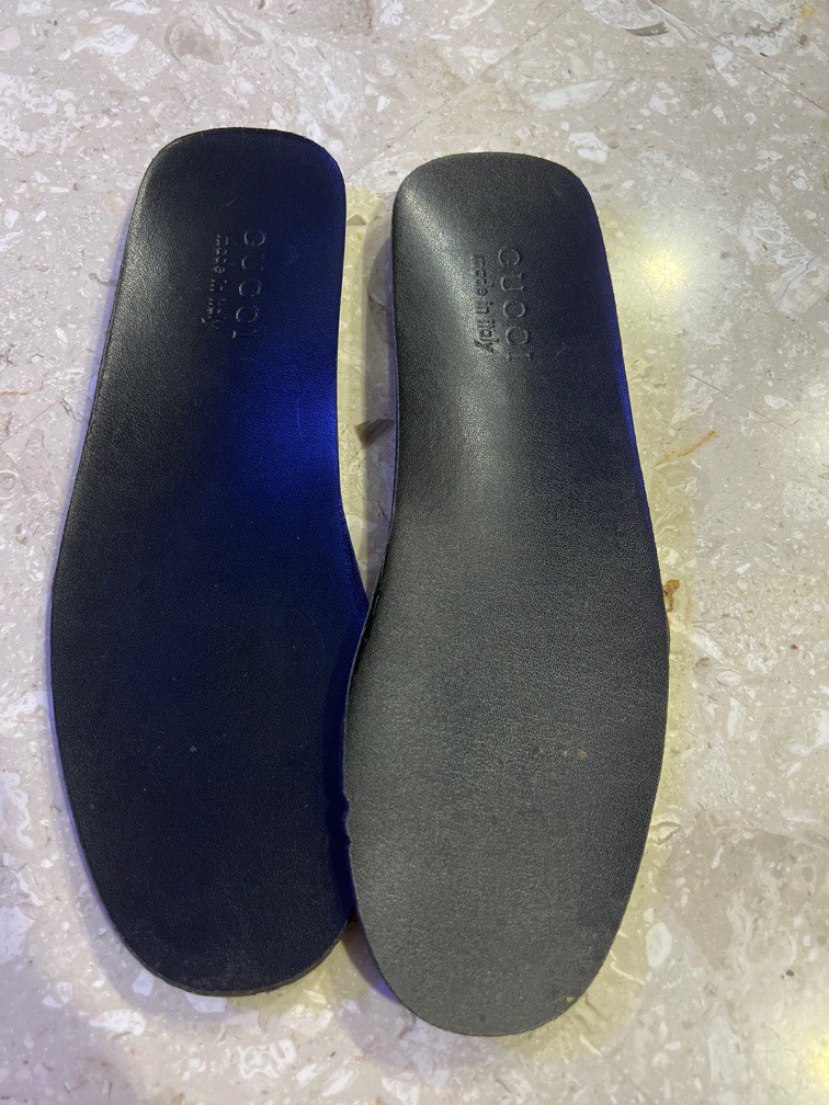 Authentic Gucci Black Leather Replacement Insoles Luxury Sneakers Footwear on Carousell