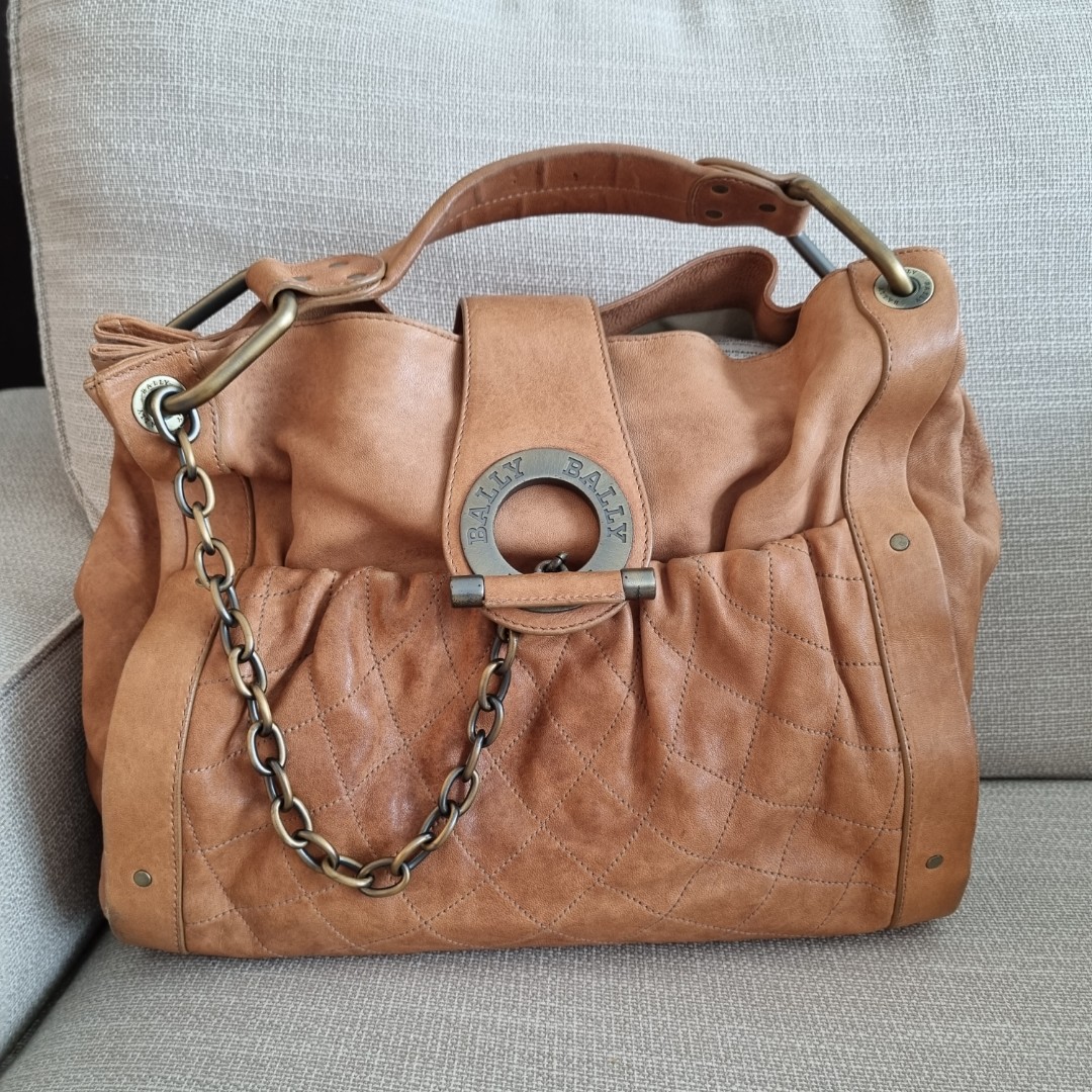 Bally Quilted Double Flap Bag, Luxury, Bags & Wallets on Carousell