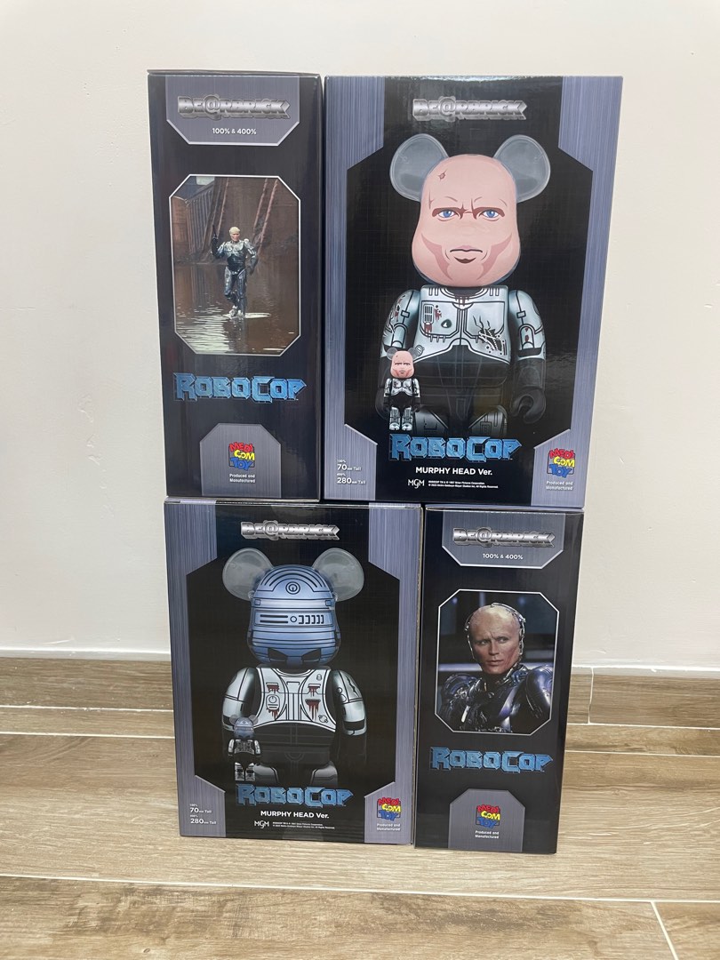 BEARBRICK ROBOCOP MURPHY HEAD Ver. 100％ & 400％ 鐵甲威龍機器戰警 ...