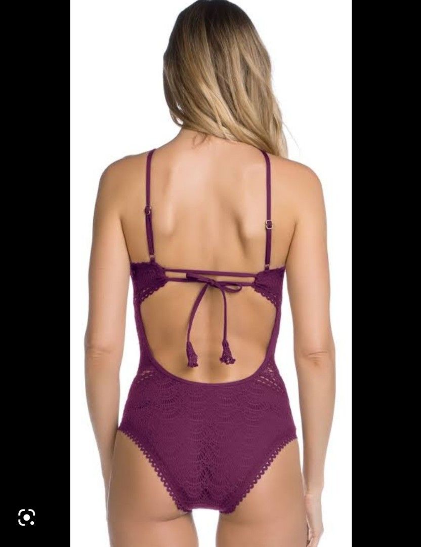 Becca high shop neck illusion swimsuit