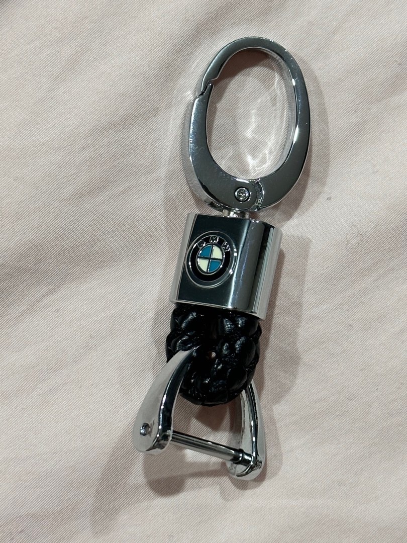 thumbnail interactive-video image 1 of BMW Key Chain - Faux Leather - Made In France 1 of 3