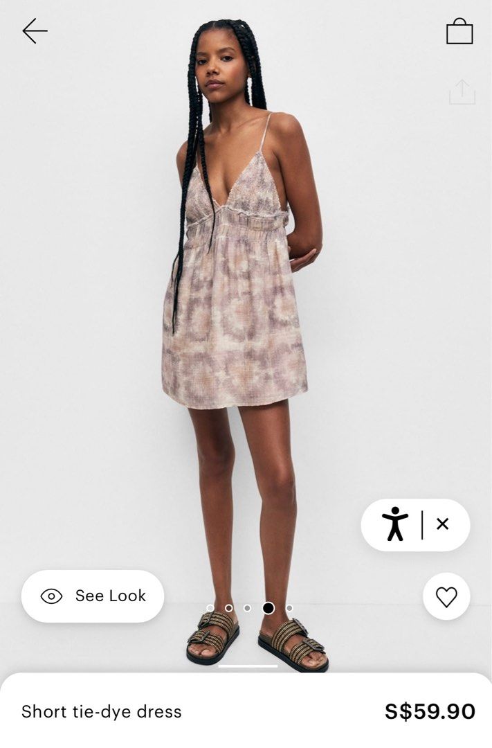 BNWT Pull Bear short mini tie dye dress Women s Fashion