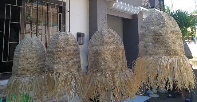 Boho Lights Droplights Boho Decor Boho Hanging Lamp with electrical fixtures (Category: Lighting) located in Quezon City. Submitted by dfabloveverything (Listing ID 1219071194, Image 2). Description: Made of Wired Framing Raffia Boho Material 14" x 14"h top body dimension plus 9-10" fringes 23-24 inches total height SRP: 1,500 each With 1meter Electrical Fixtures No Bulb We accept made to order and custom sizes We accept bulk orders to enjoy our 