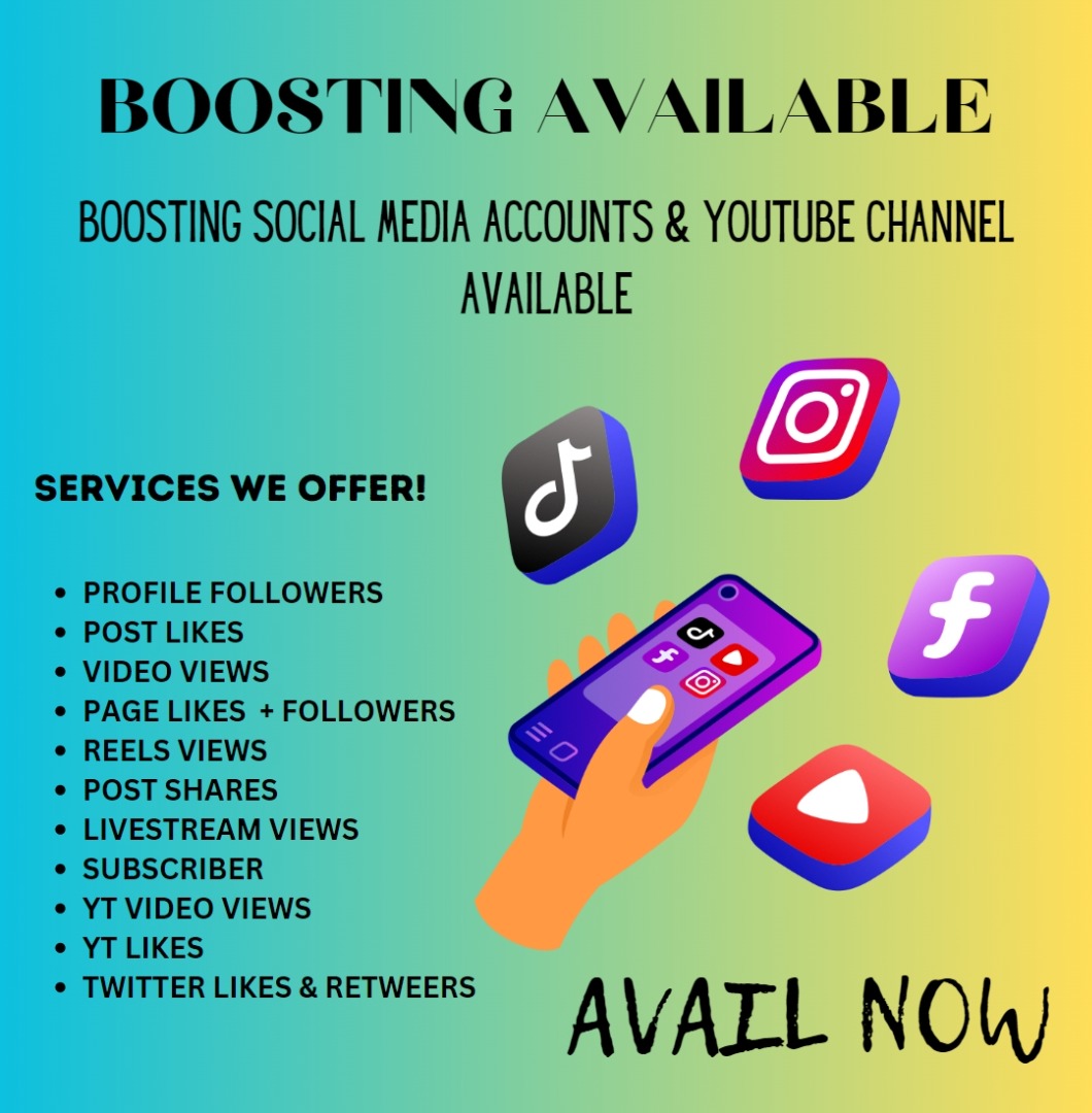 BOOSTING SOCIAL MEDIA ACCOUNTS & YT CHANNEL, Video Gaming, Gaming