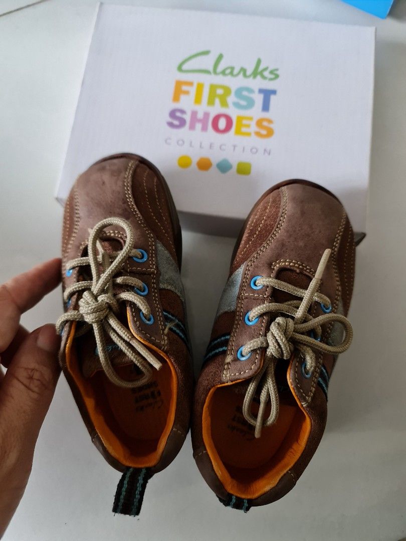 Clarks First Skool Boys shoes with box, Babies u0026 Kids, Babies u0026 Kids  Fashion on Carousell