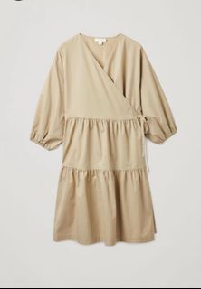 Brand New COS Wrap Dress with Puff  Sleeves