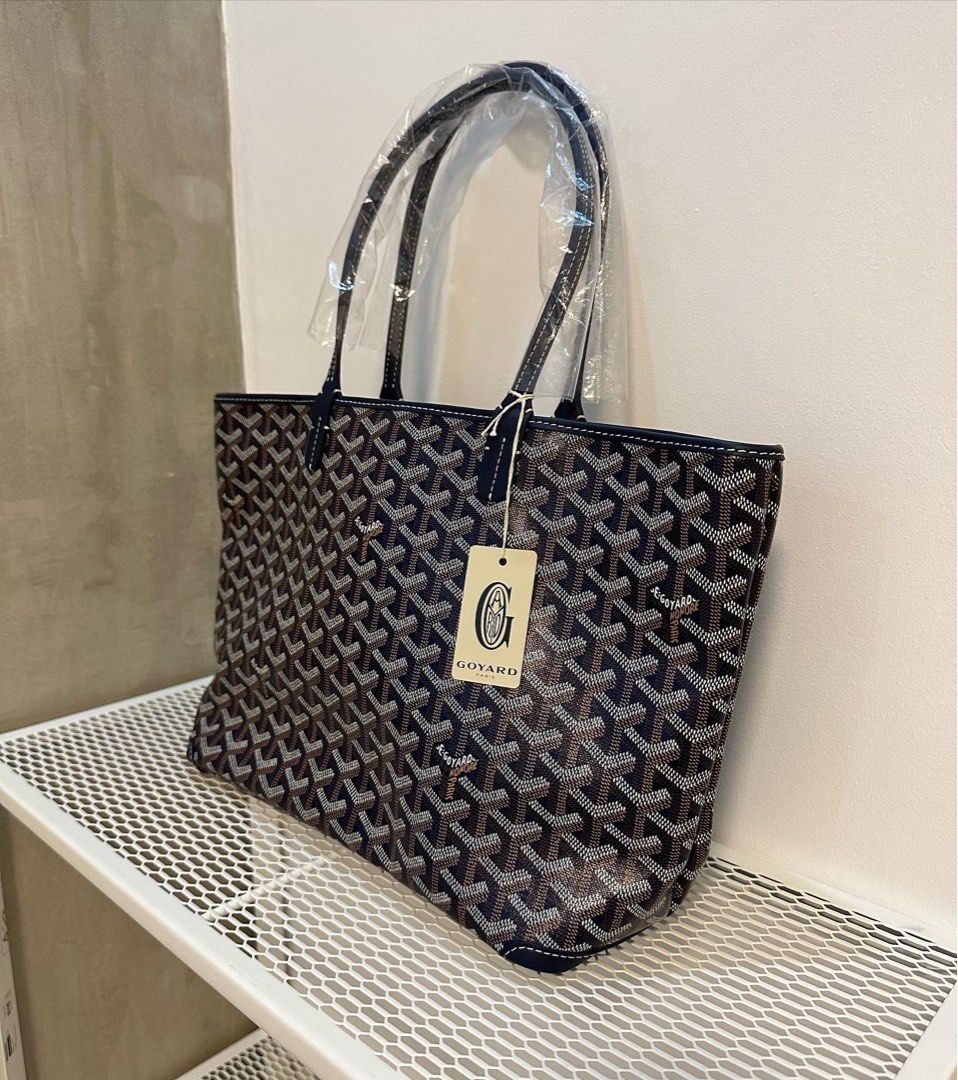 Goyard Navy Blue Artois PM Bag, Luxury, Bags & Wallets on Carousell