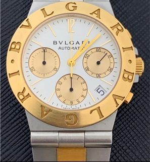 BVLGARI BULGARI DIAGONO AUTOMATIC CHRONOGRAPH GOLD/STEEL