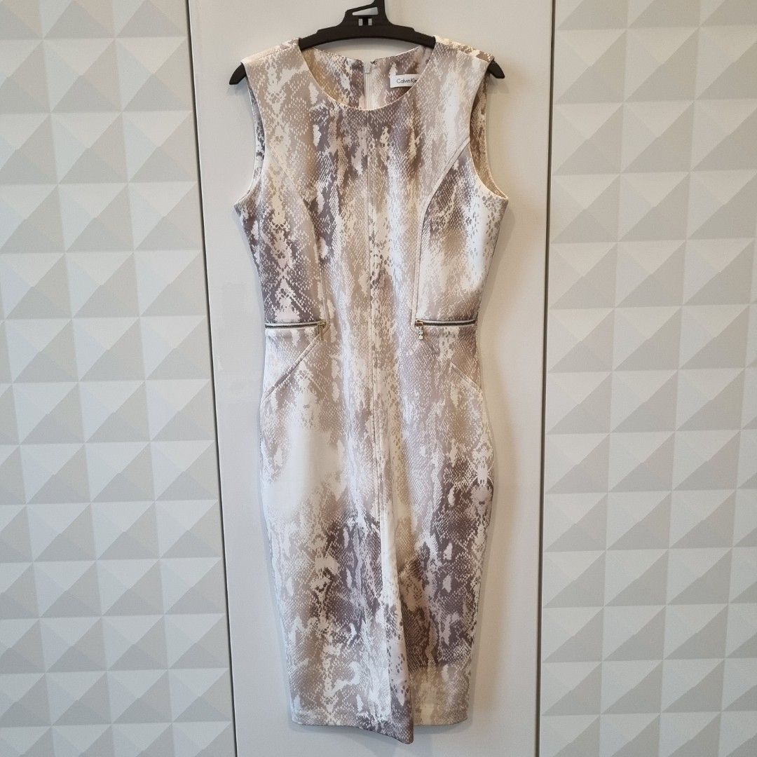 Calvin klein snake print dress new arrivals