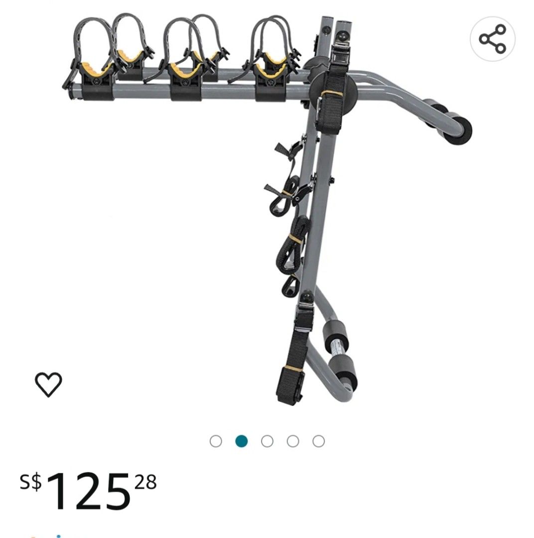 Capstone 3 Bike Trunk Mount Bike Rack, Sports Equipment, Bicycles