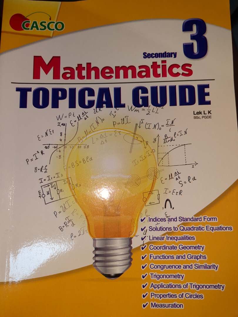 CASBRO SEC 3 MATHEMATICS NOTES+TOPICAL QS, Hobbies & Toys, Books ...