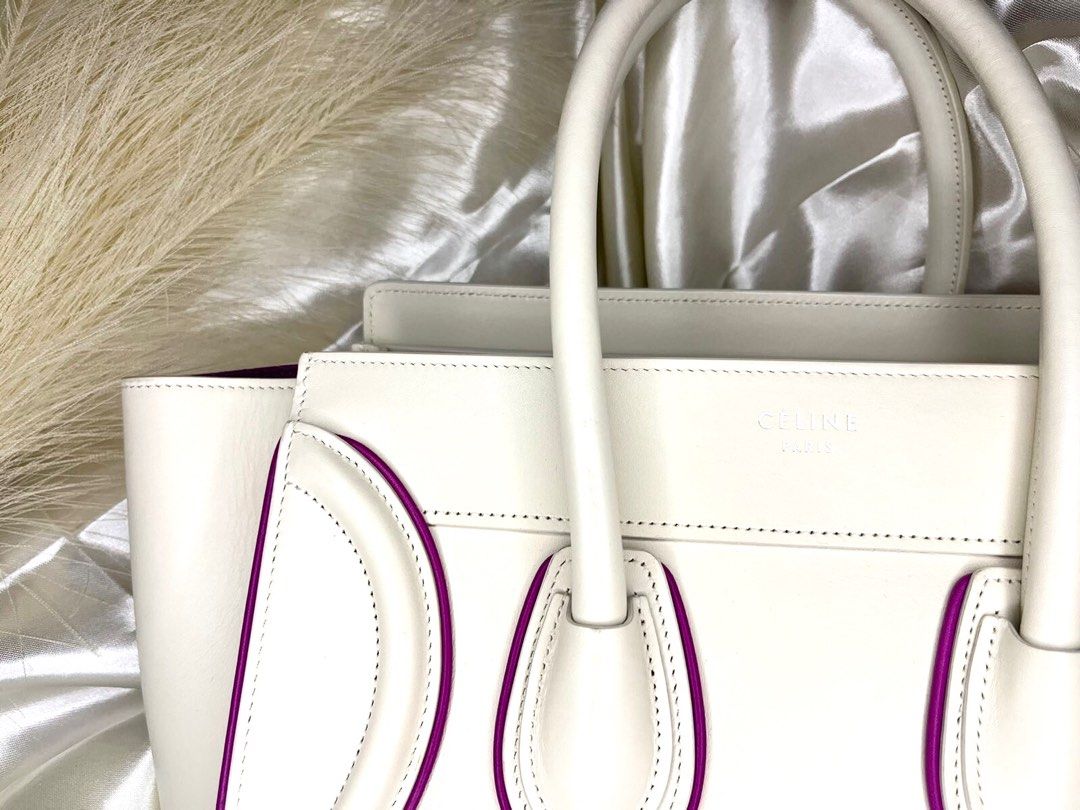Celine Medium Smooth Calfskin White Magenta Bag (Category: Luxury Bags & Wallets) located in San Jose del Monte. Submitted by luxxyluxuryitems (Listing ID 1226772375, Image 2). Description: Available on stock: Celine Medium Smooth Calfskin White Magenta Bag 💠 Authentic / Original 💠 Rank A 💠 Complete Inclusions 💠 Fresh from ITALY (Outlet Store) 💠 We don’t sell fakes, imitations, or knockoffs 💠 Money back guaranteed once proven fake 💠 We shi