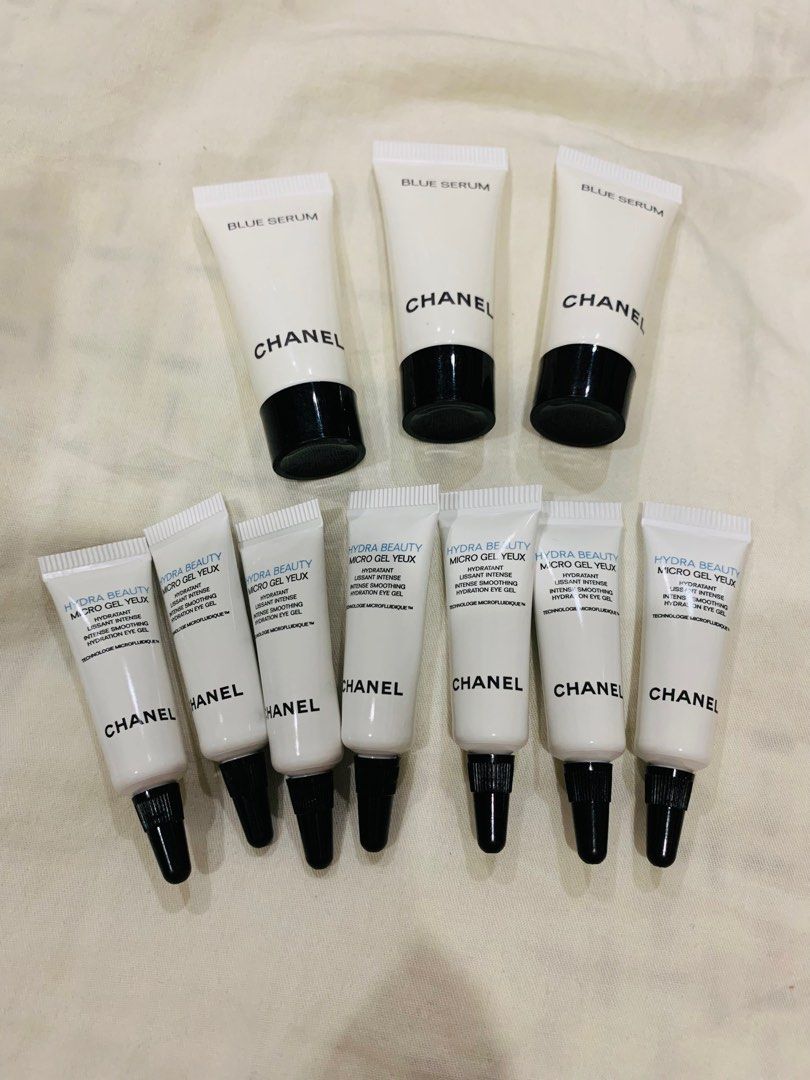 Chanel Blue Serum & Hydra Beauty Micro Eye Gel & Le Blanc Serum & Le Lift  Eye Cream & Le Lift Face Cream & Le Lift Serum
