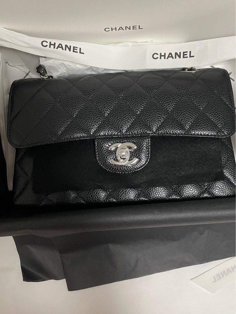 Chanel classic flap hot sale small silver hardware