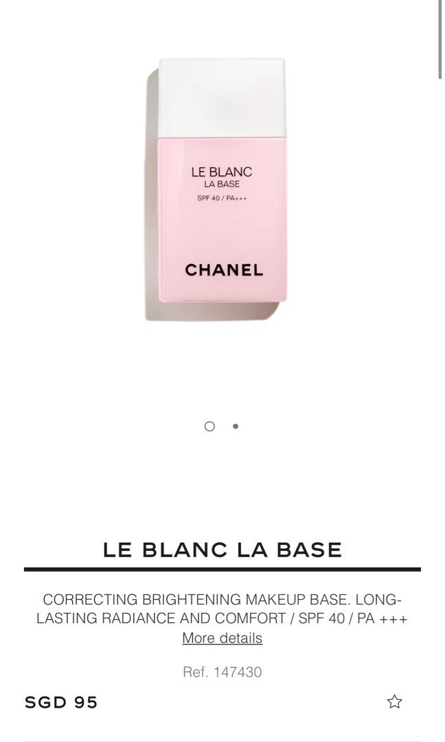 Chanel Le Blanc La Base -Orchidée, Beauty & Personal Care, Face