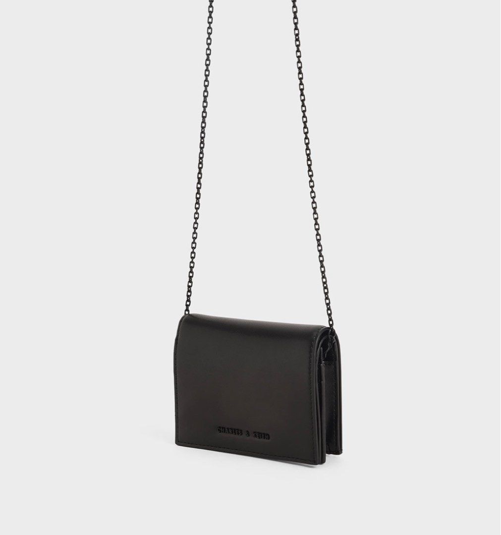 Charles Keith Short Wallet with Chain Women s Fashion Bags