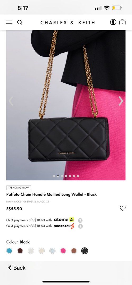 Charles and keith long wallet, Women's Fashion, Bags Wallets