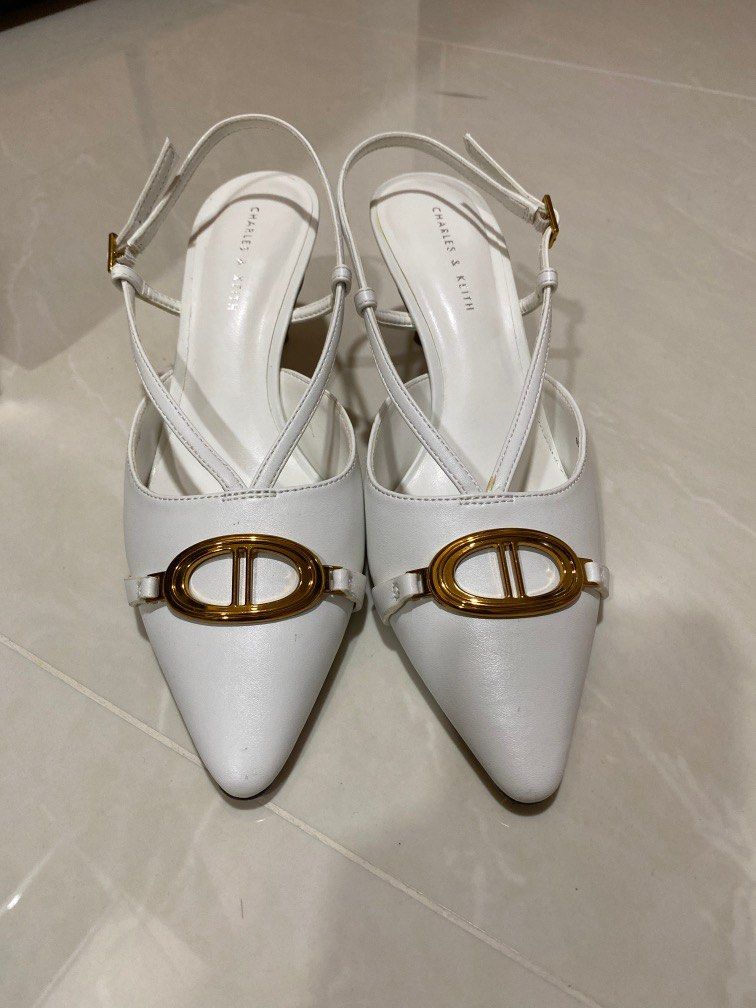 White mini sale heels