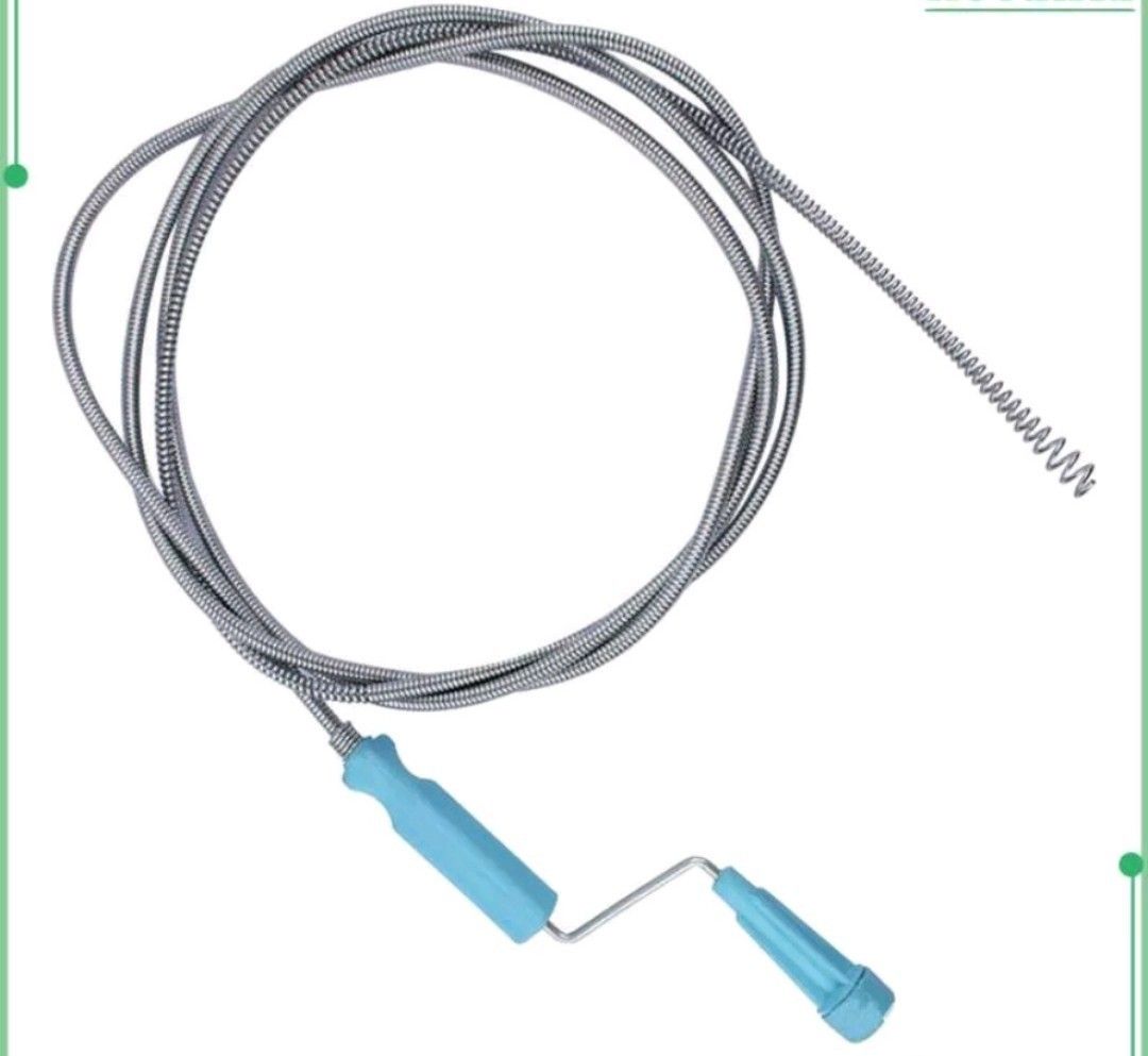 Clogged Choked Drain Snake Sink Pipe Cleaner Bathroom Shower, Furniture