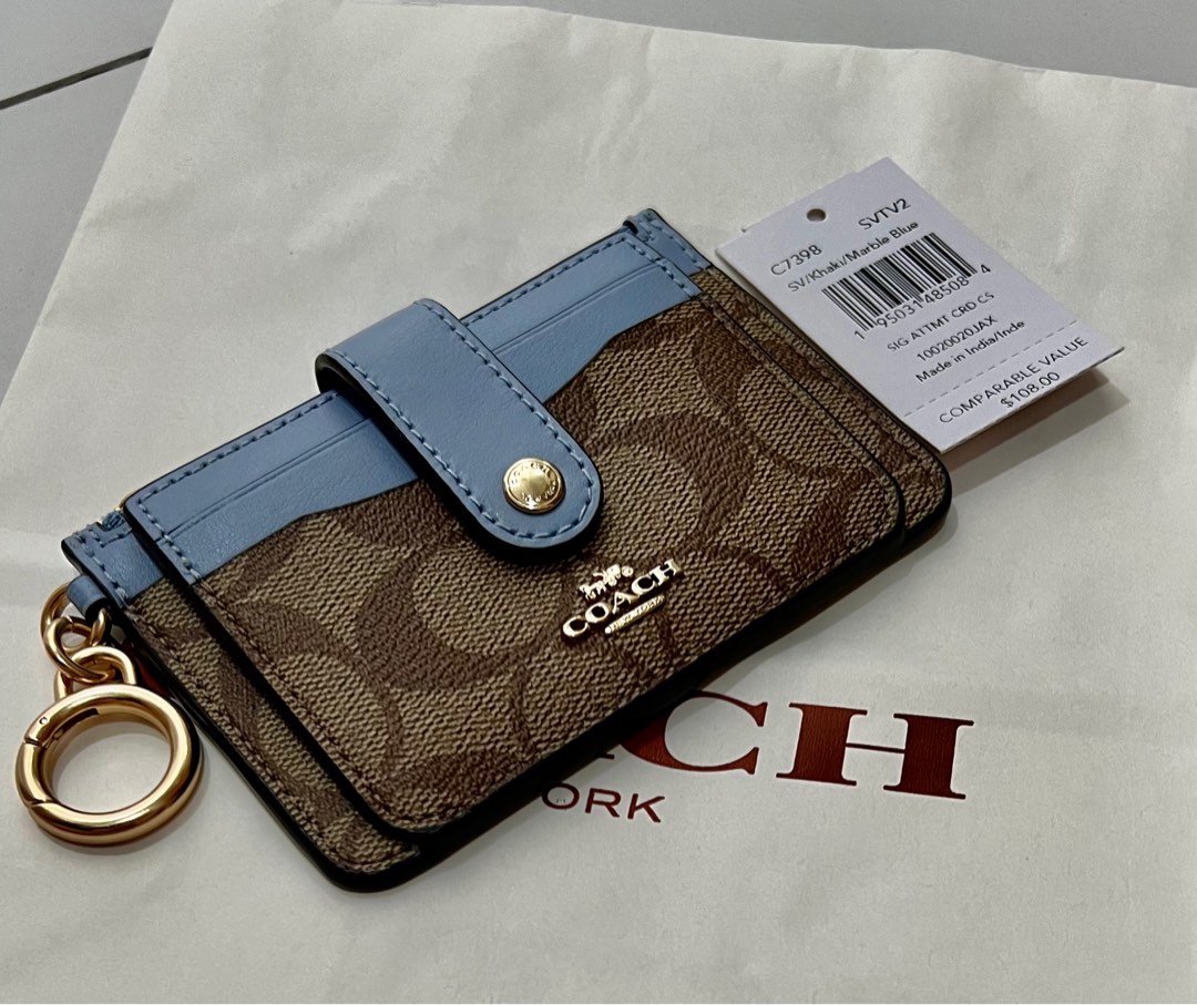 Coach Card Holder/Key Chain, Women's Fashion, Bags & Wallets, Wallets & Card Holders on Carousell