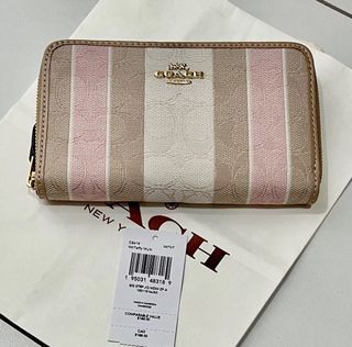 Coach Wallet in signature jacquard stripes