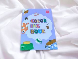 Colouring book with color pattern to follow
