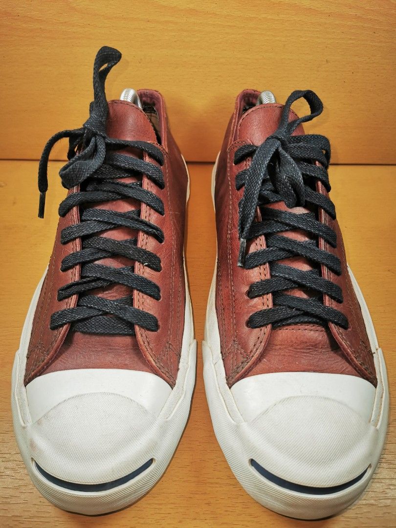 CONVERSE Jack Purcell Ox Leather Maroon TAG SAMPLE PADUUU