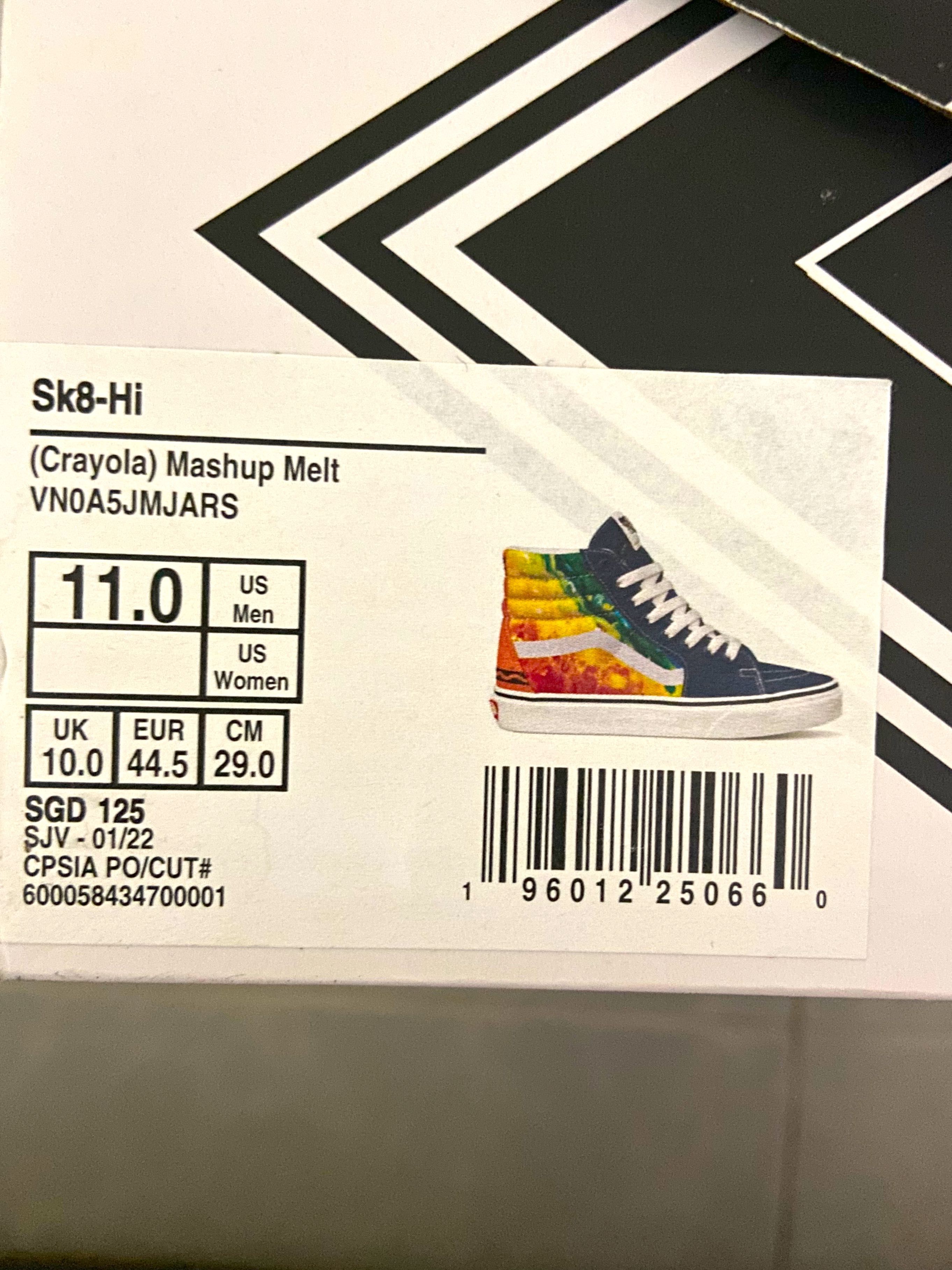 Crayola sk8 hi vans outlet