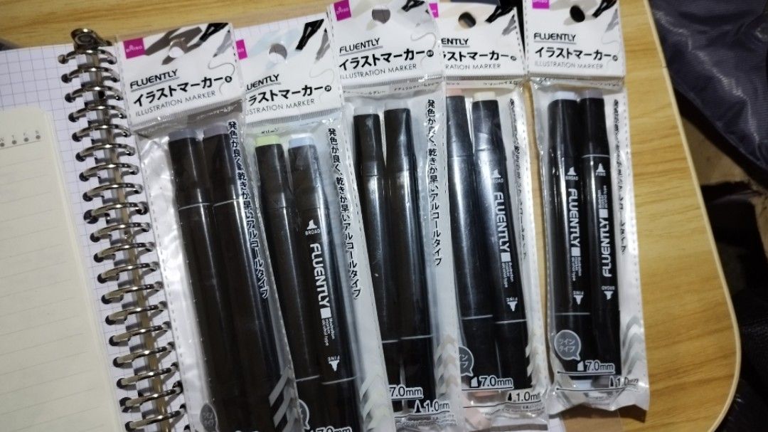 DAISO Textliner Highlighter Bundle, Hobbies & Toys, Stationary & Craft