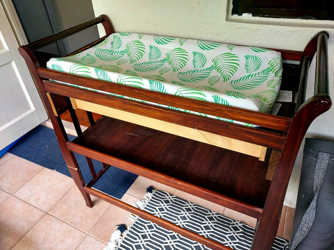 Dark wood changing table online